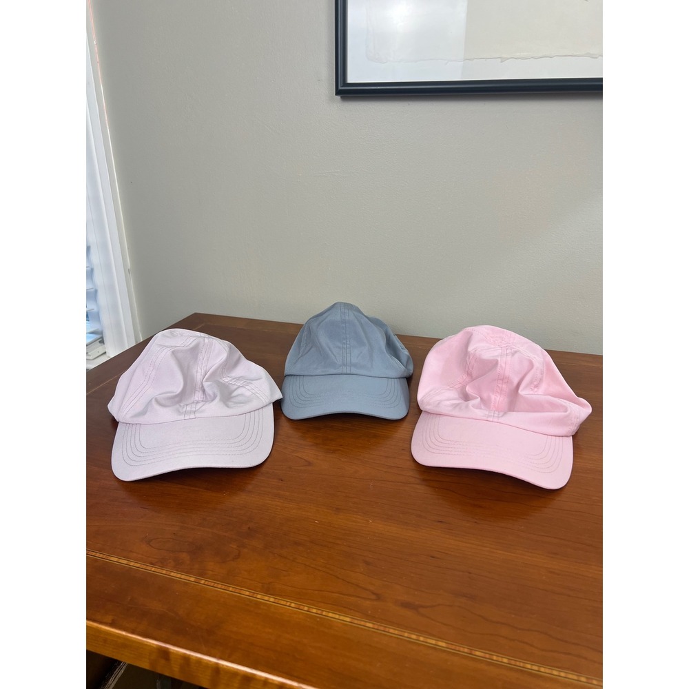 Apana Set of 3 Performance Baseball Caps Pink Blue Lavender Stretch Fit One Size